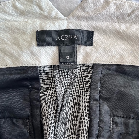 J. Crew Black/White Plaid Wool Dress Pants. Straight Leg. Mid-Rise. Size 0 - Picture 7 of 8
